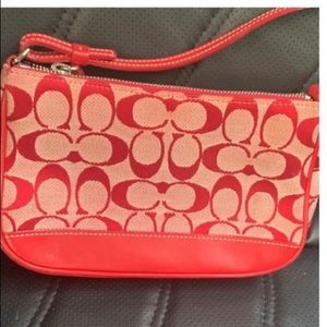 Red coach shoulder bag